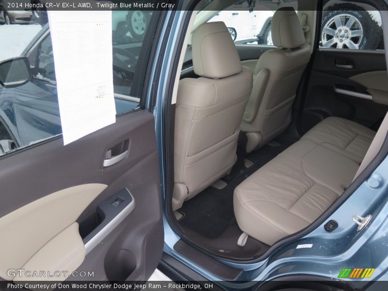 Twilight Blue Metallic / Gray 2014 Honda CR-V EX-L AWD