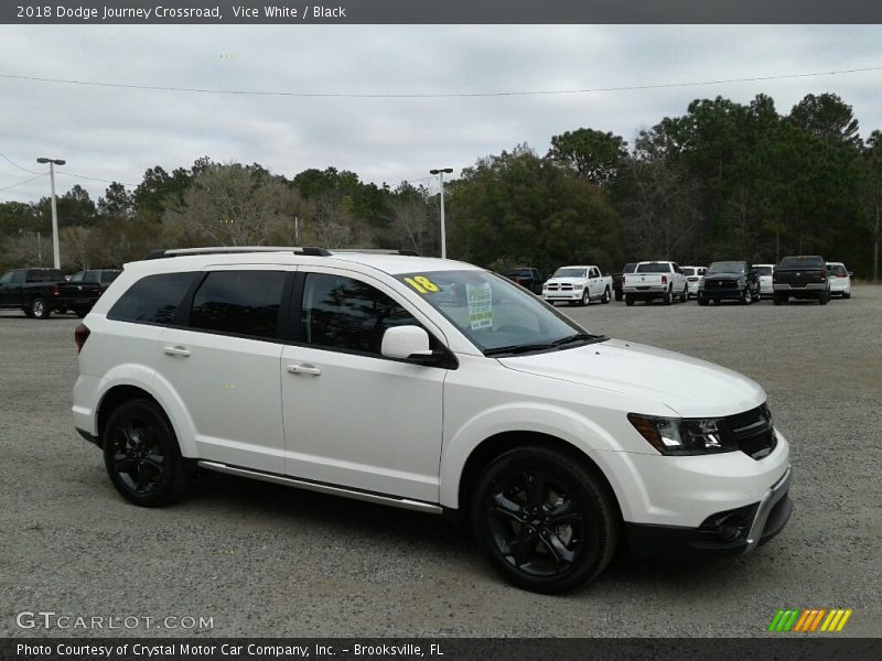 Vice White / Black 2018 Dodge Journey Crossroad