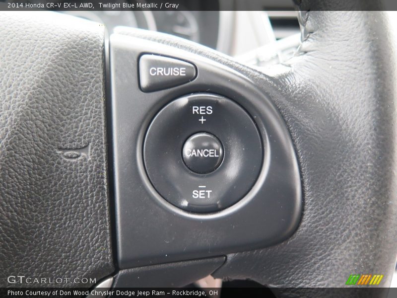 Twilight Blue Metallic / Gray 2014 Honda CR-V EX-L AWD