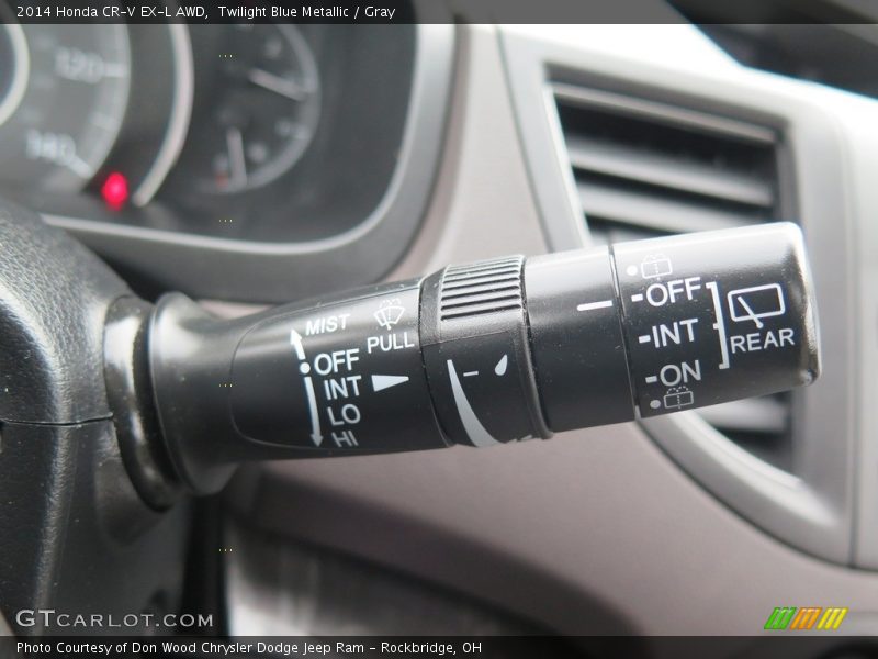 Twilight Blue Metallic / Gray 2014 Honda CR-V EX-L AWD