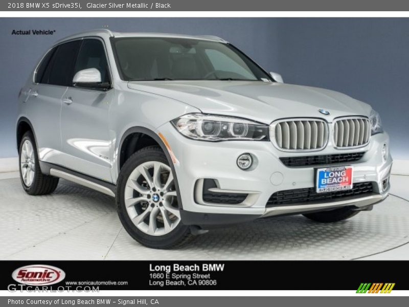 Glacier Silver Metallic / Black 2018 BMW X5 sDrive35i