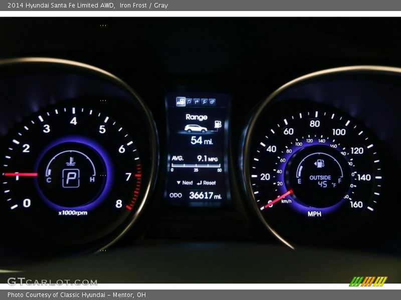 Iron Frost / Gray 2014 Hyundai Santa Fe Limited AWD