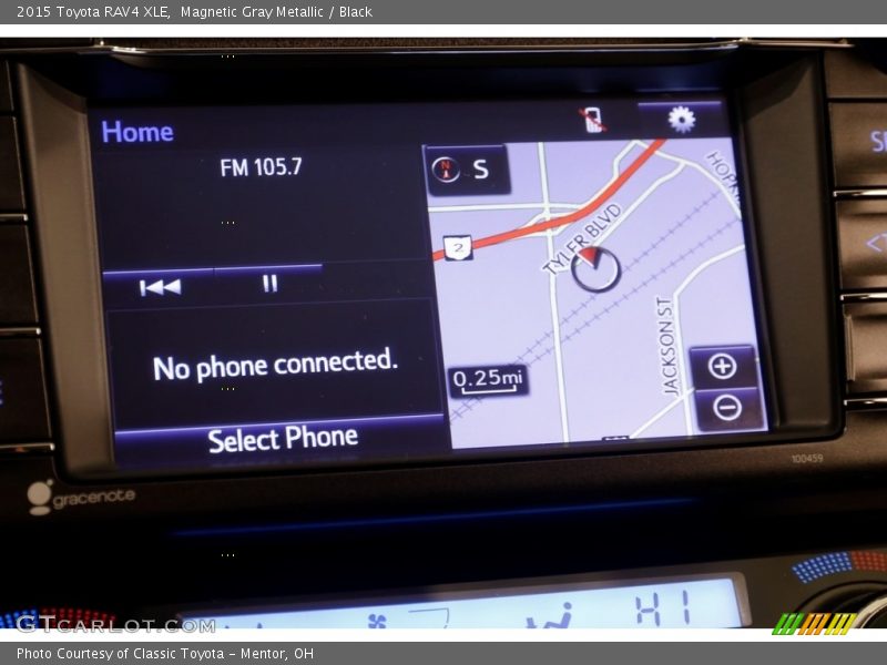 Magnetic Gray Metallic / Black 2015 Toyota RAV4 XLE