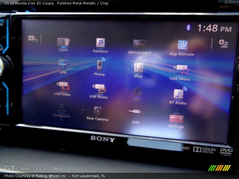 Polished Metal Metallic / Gray 2010 Honda Civic EX Coupe