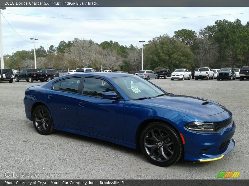IndiGo Blue / Black 2018 Dodge Charger SXT Plus