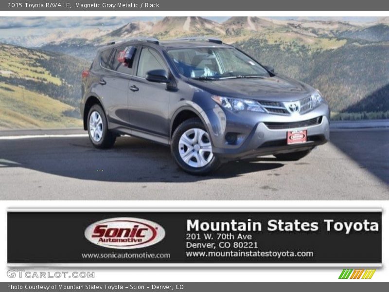 Magnetic Gray Metallic / Black 2015 Toyota RAV4 LE