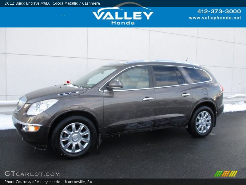 Cocoa Metallic / Cashmere 2012 Buick Enclave AWD