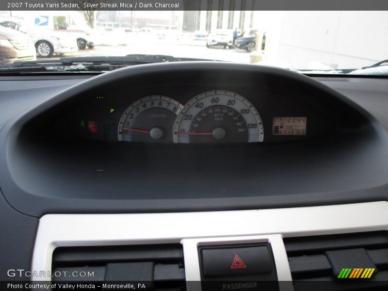 Silver Streak Mica / Dark Charcoal 2007 Toyota Yaris Sedan