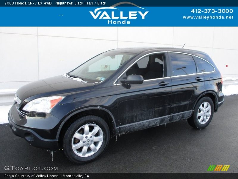 Nighthawk Black Pearl / Black 2008 Honda CR-V EX 4WD
