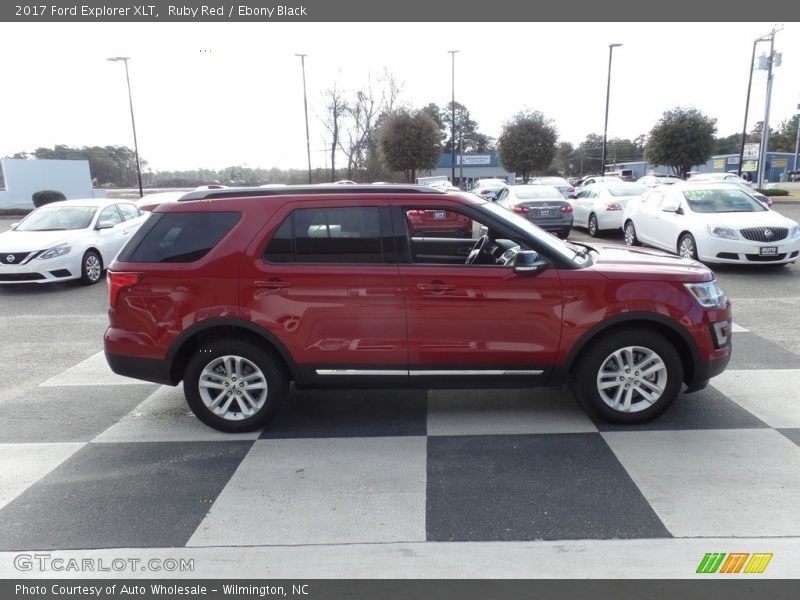 Ruby Red / Ebony Black 2017 Ford Explorer XLT