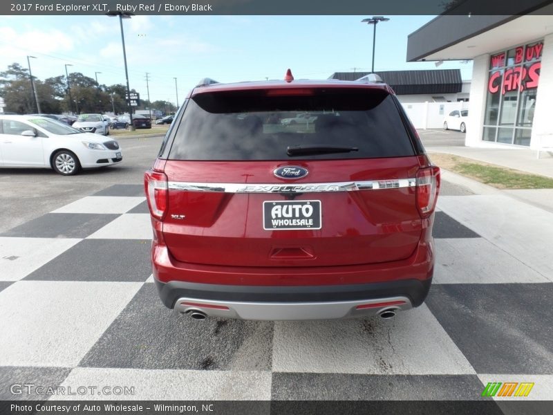 Ruby Red / Ebony Black 2017 Ford Explorer XLT