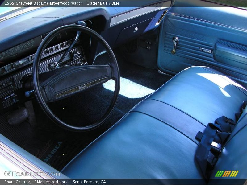 Glacier Blue / Blue 1969 Chevrolet Biscayne Brookwood Wagon