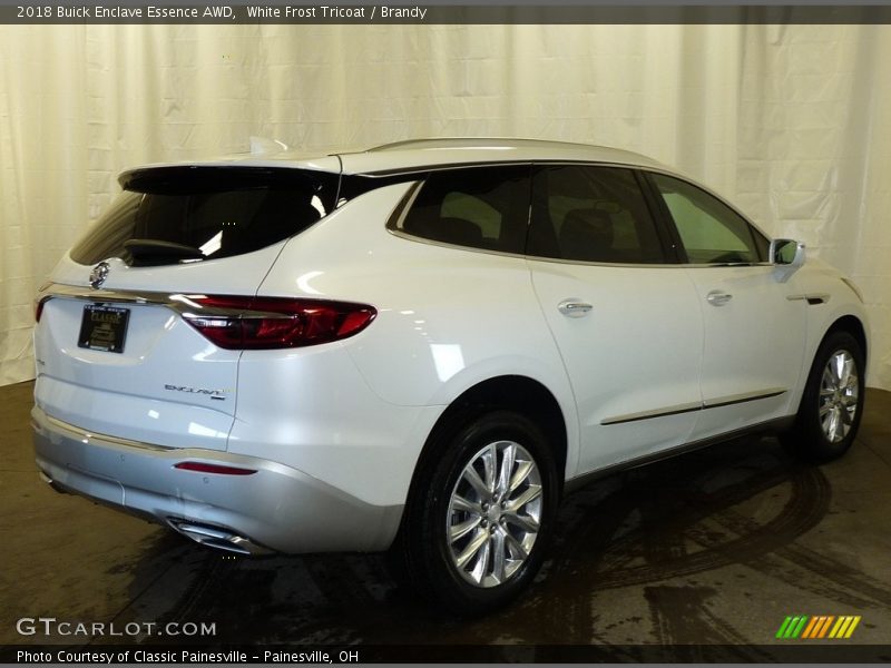 White Frost Tricoat / Brandy 2018 Buick Enclave Essence AWD
