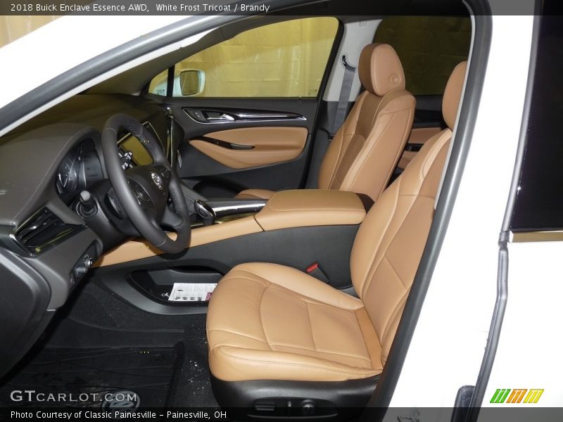 White Frost Tricoat / Brandy 2018 Buick Enclave Essence AWD