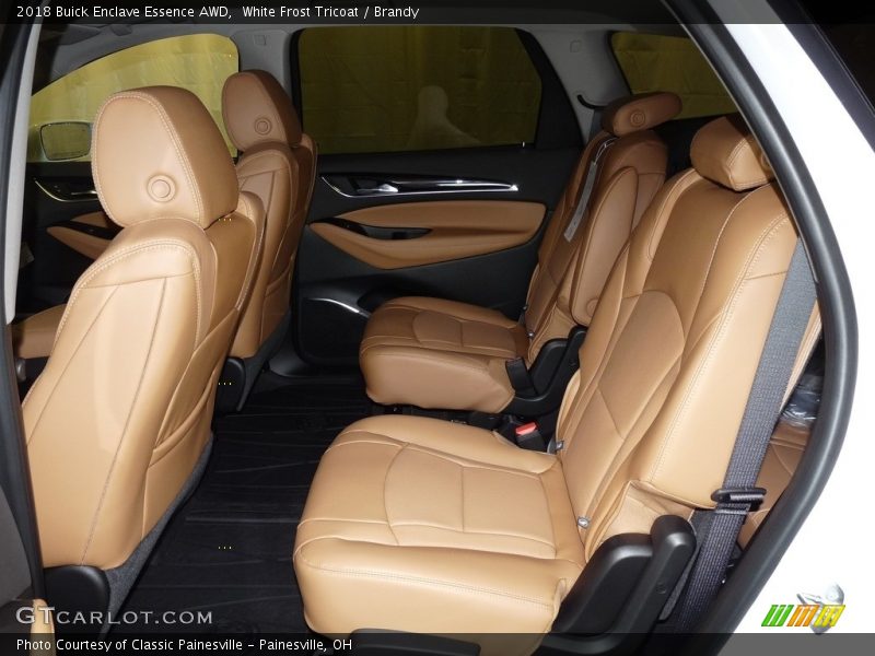 White Frost Tricoat / Brandy 2018 Buick Enclave Essence AWD