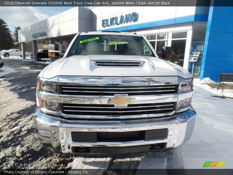 Summit White / Dark Ash/Jet Black 2018 Chevrolet Silverado 3500HD Work Truck Crew Cab 4x4