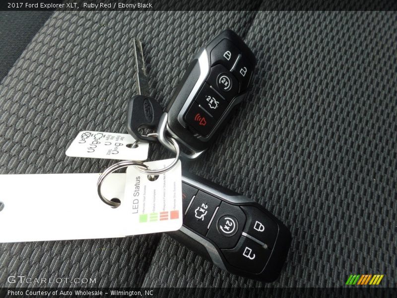 Ruby Red / Ebony Black 2017 Ford Explorer XLT