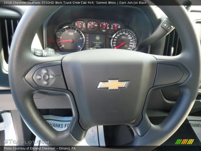 Summit White / Dark Ash/Jet Black 2018 Chevrolet Silverado 3500HD Work Truck Crew Cab 4x4