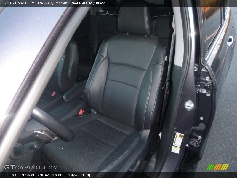 Modern Steel Metallic / Black 2016 Honda Pilot Elite AWD
