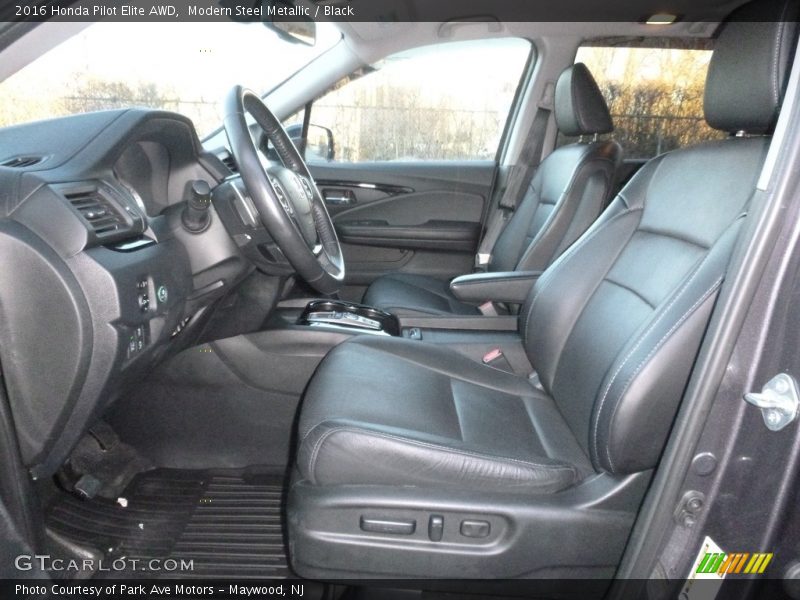 Modern Steel Metallic / Black 2016 Honda Pilot Elite AWD