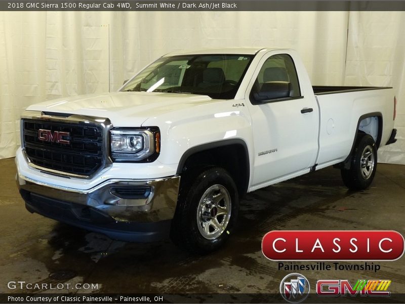 Summit White / Dark Ash/Jet Black 2018 GMC Sierra 1500 Regular Cab 4WD