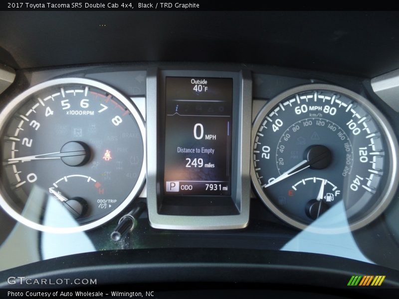 Black / TRD Graphite 2017 Toyota Tacoma SR5 Double Cab 4x4