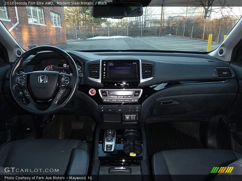 Modern Steel Metallic / Black 2016 Honda Pilot Elite AWD