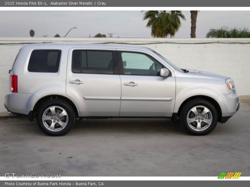 Alabaster Silver Metallic / Gray 2015 Honda Pilot EX-L