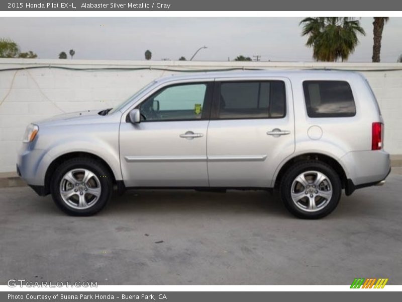 Alabaster Silver Metallic / Gray 2015 Honda Pilot EX-L