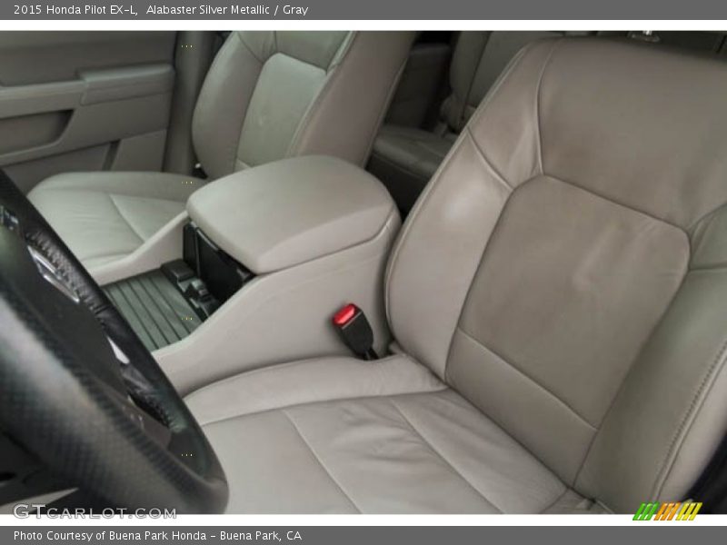 Alabaster Silver Metallic / Gray 2015 Honda Pilot EX-L