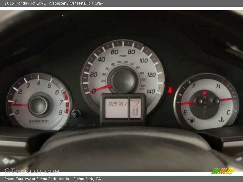 Alabaster Silver Metallic / Gray 2015 Honda Pilot EX-L