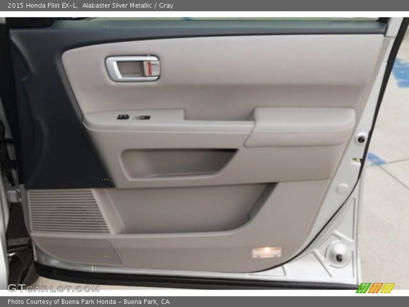 Alabaster Silver Metallic / Gray 2015 Honda Pilot EX-L