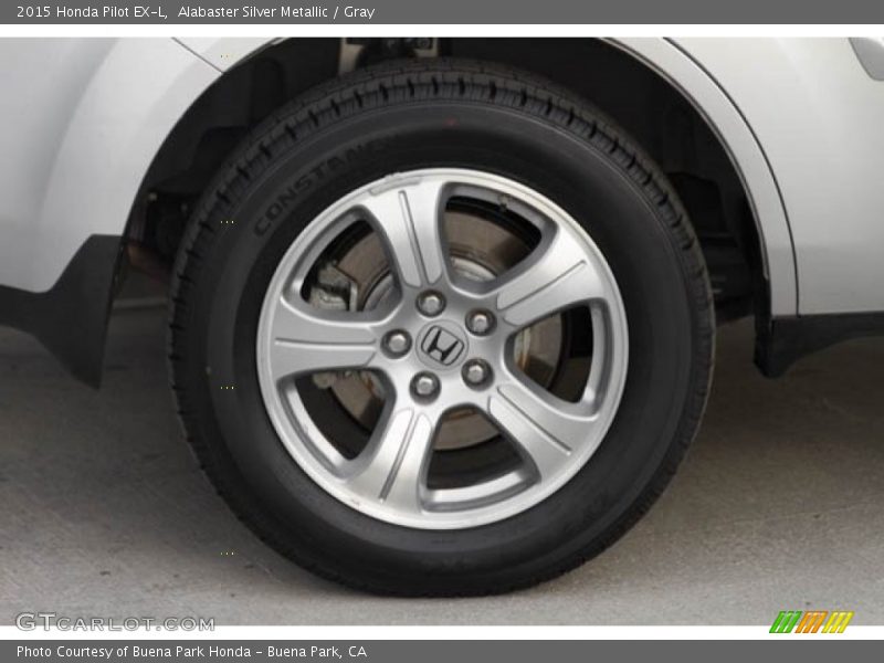 Alabaster Silver Metallic / Gray 2015 Honda Pilot EX-L