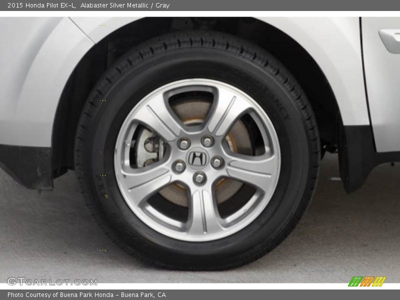 Alabaster Silver Metallic / Gray 2015 Honda Pilot EX-L