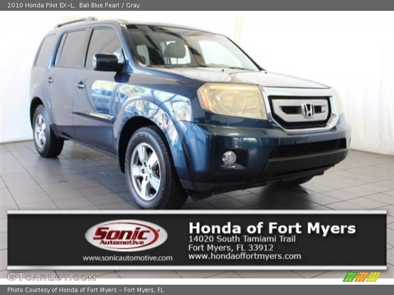 Bali Blue Pearl / Gray 2010 Honda Pilot EX-L