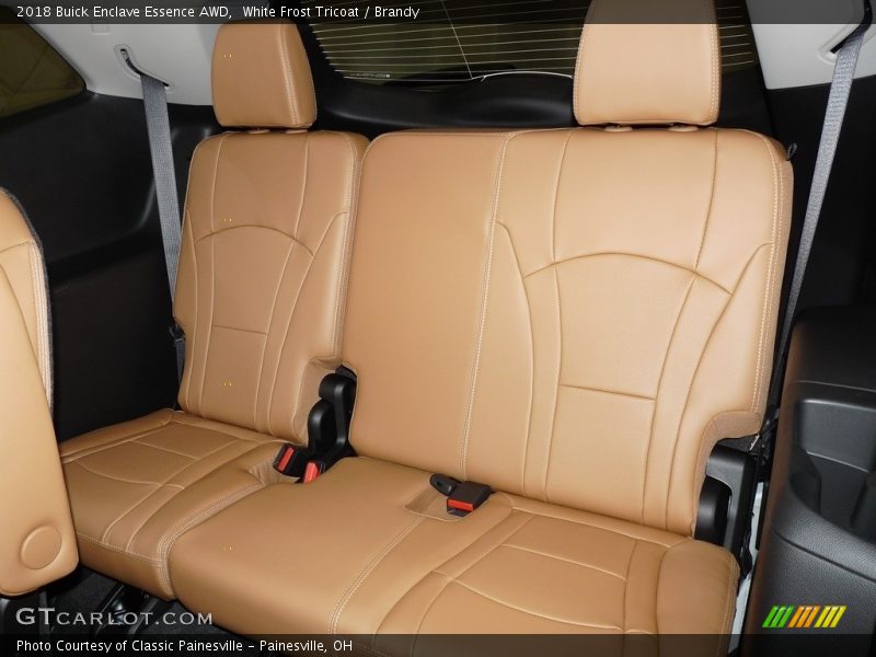 White Frost Tricoat / Brandy 2018 Buick Enclave Essence AWD