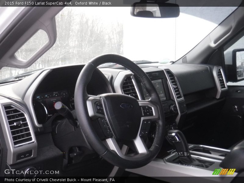 Oxford White / Black 2015 Ford F150 Lariat SuperCab 4x4