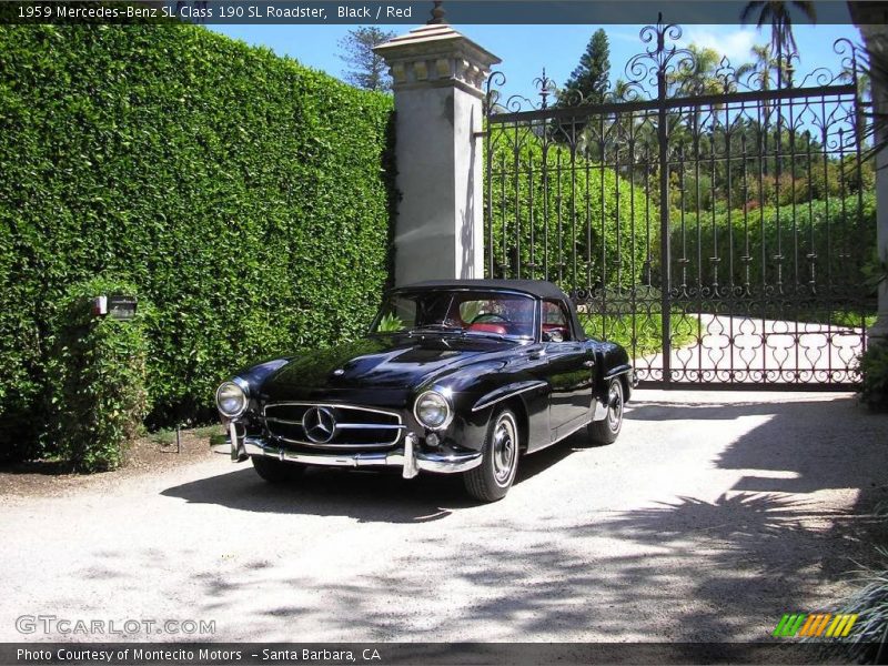 Black / Red 1959 Mercedes-Benz SL Class 190 SL Roadster