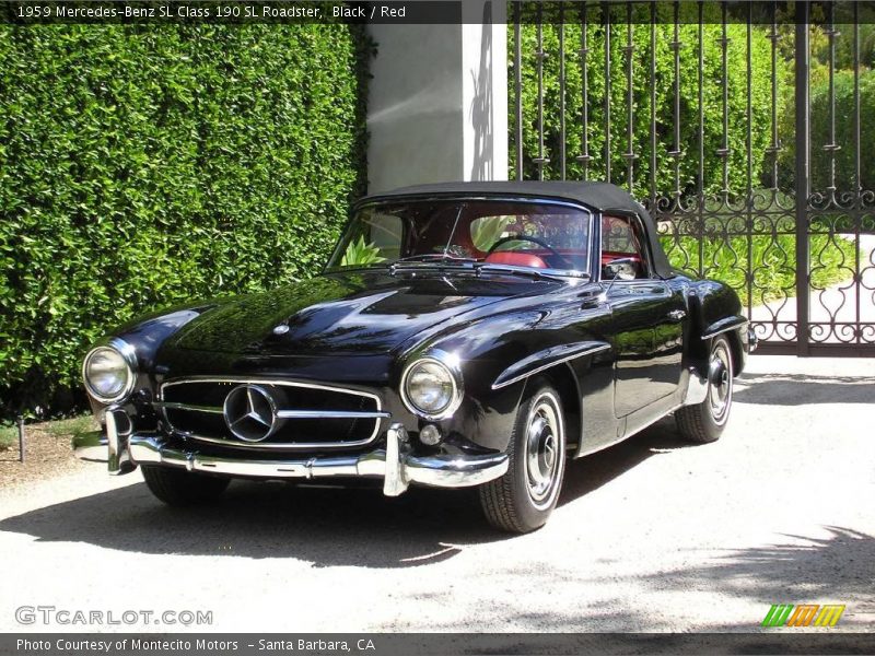 Black / Red 1959 Mercedes-Benz SL Class 190 SL Roadster