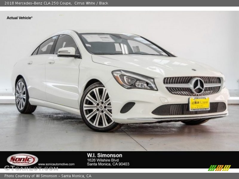 Cirrus White / Black 2018 Mercedes-Benz CLA 250 Coupe