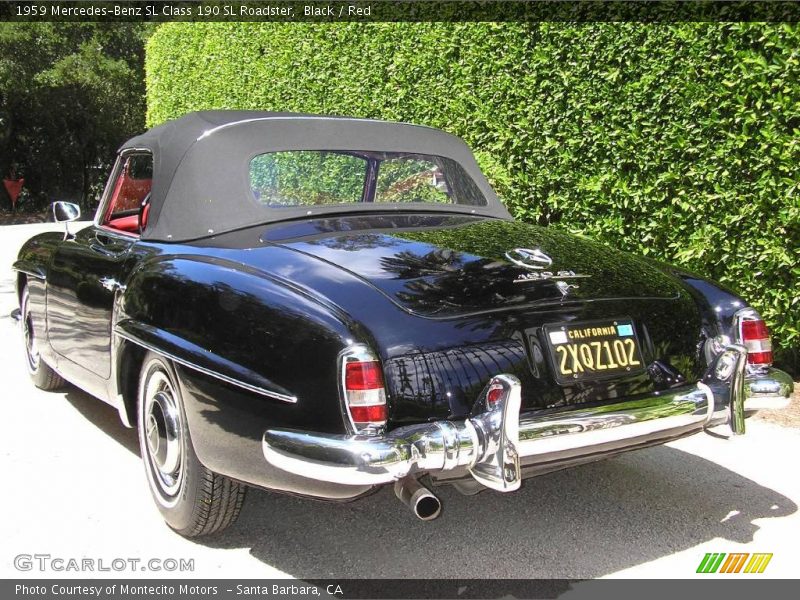 Black / Red 1959 Mercedes-Benz SL Class 190 SL Roadster