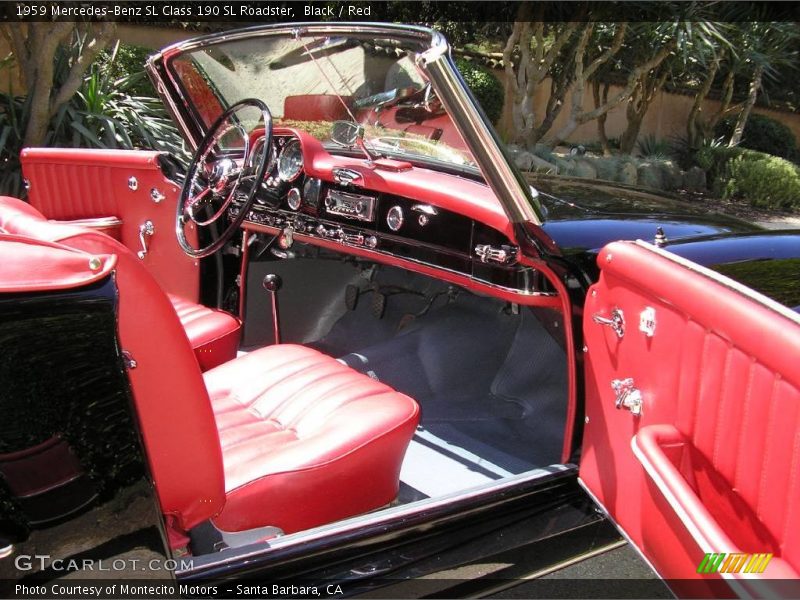 Black / Red 1959 Mercedes-Benz SL Class 190 SL Roadster