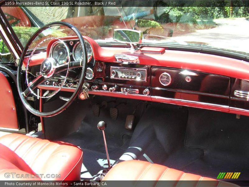 Black / Red 1959 Mercedes-Benz SL Class 190 SL Roadster