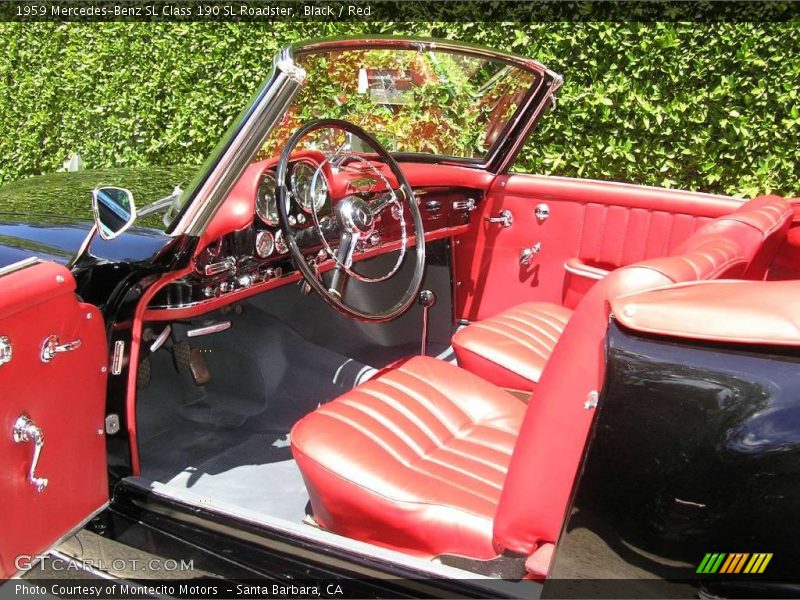 Black / Red 1959 Mercedes-Benz SL Class 190 SL Roadster