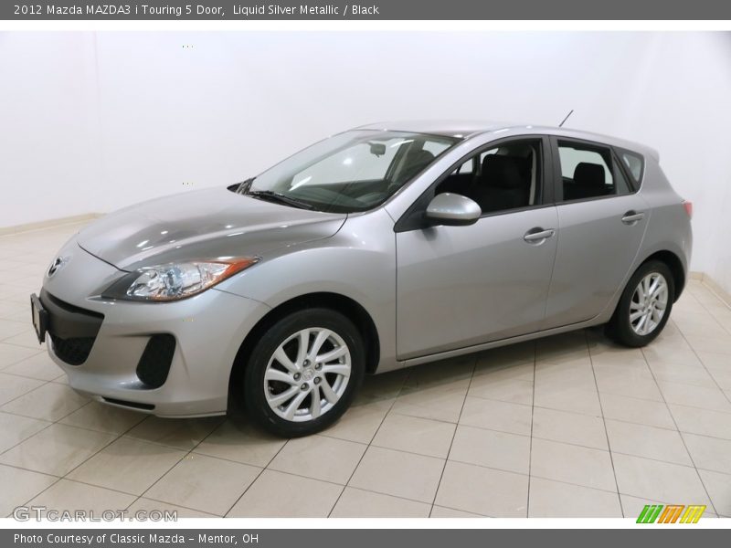 Liquid Silver Metallic / Black 2012 Mazda MAZDA3 i Touring 5 Door
