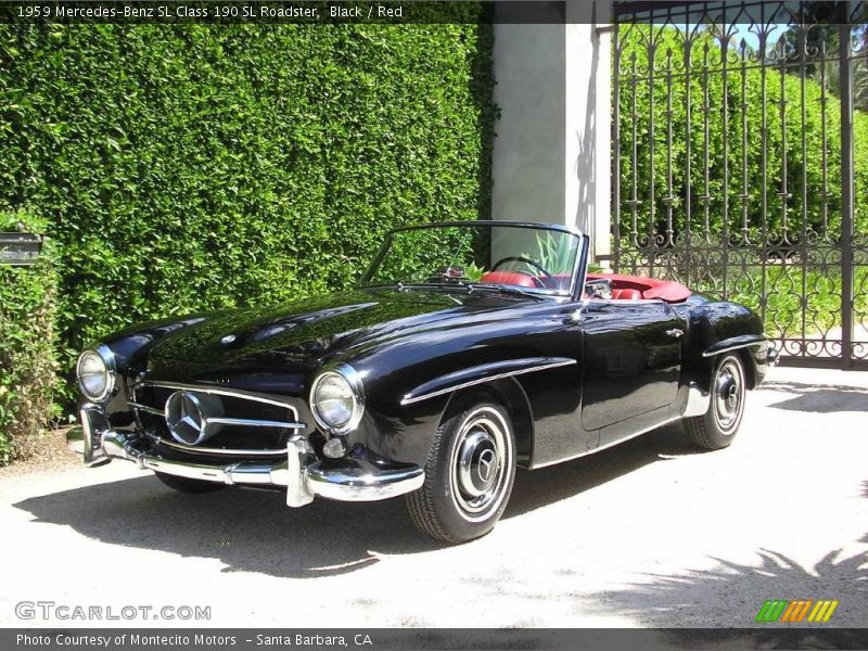 Black / Red 1959 Mercedes-Benz SL Class 190 SL Roadster