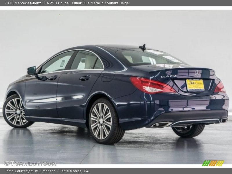 Lunar Blue Metallic / Sahara Beige 2018 Mercedes-Benz CLA 250 Coupe