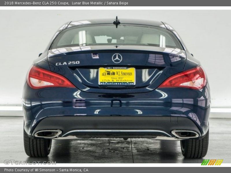 Lunar Blue Metallic / Sahara Beige 2018 Mercedes-Benz CLA 250 Coupe