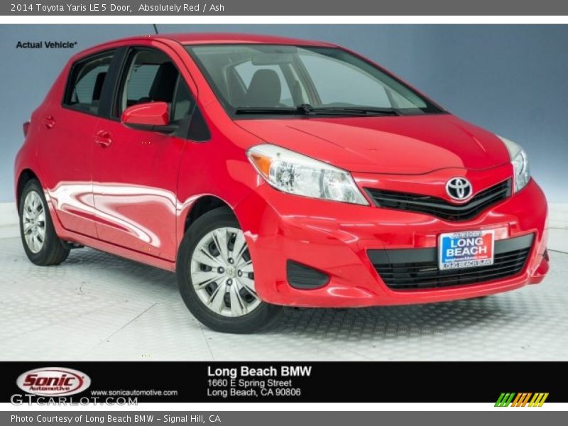 Absolutely Red / Ash 2014 Toyota Yaris LE 5 Door