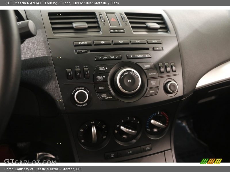 Liquid Silver Metallic / Black 2012 Mazda MAZDA3 i Touring 5 Door